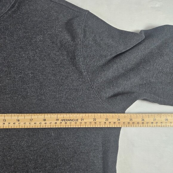 Lands' End Men's Pullover Sweater Sz L 42-44 100% Cotton Half-Zip Charco… - Picture 9 of 10
